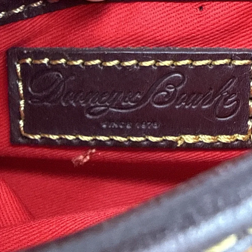 Dooney & Bourke Brown Pebbled Crossbody Flap Bag Small Luxury Nubuck Designer